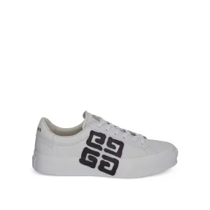 City Sport Sneaker with 4G Spray Print in White/Black Sneakers Train Heist