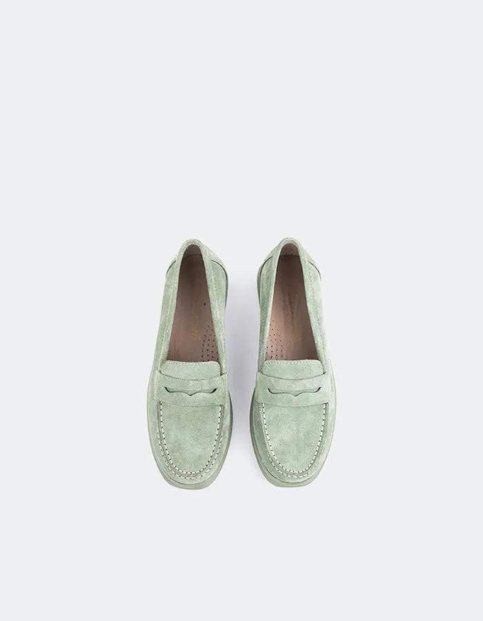 Chunky Suede Loafers Sperry Green Suede