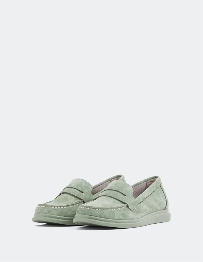 Nine Loafers Sperry Green Suede
