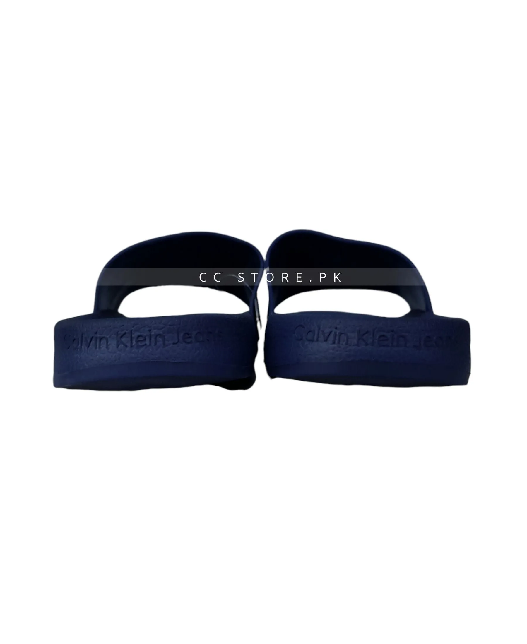 CK Navy Blue Slides Sandals Bling