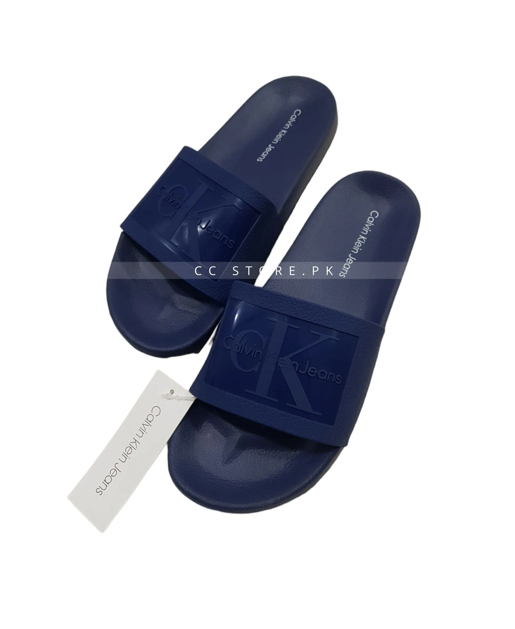 Sandals Clarks Mens CK Navy Blue Slides