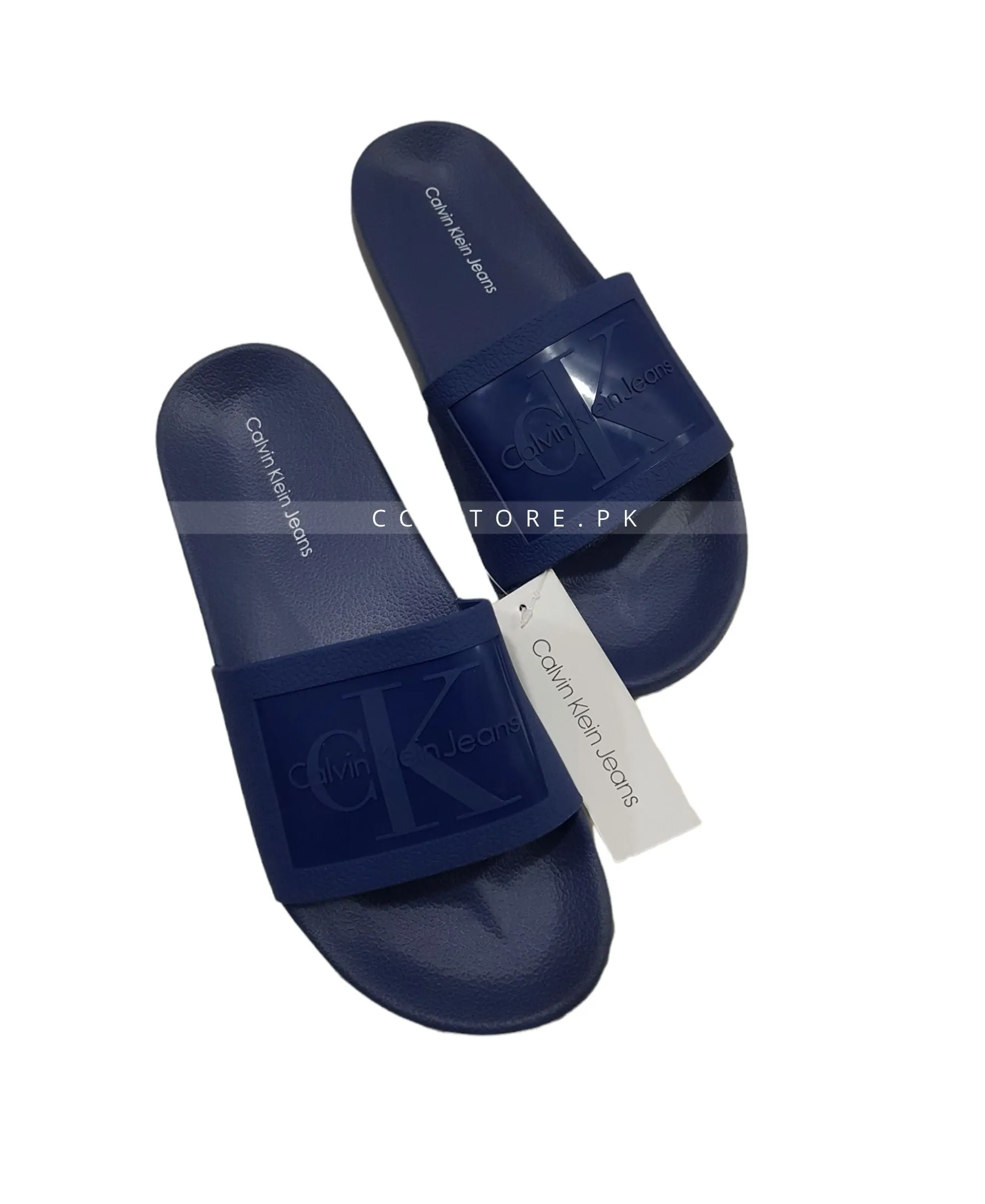 CK Navy Blue Slides Birkenstock Sandals One Strap