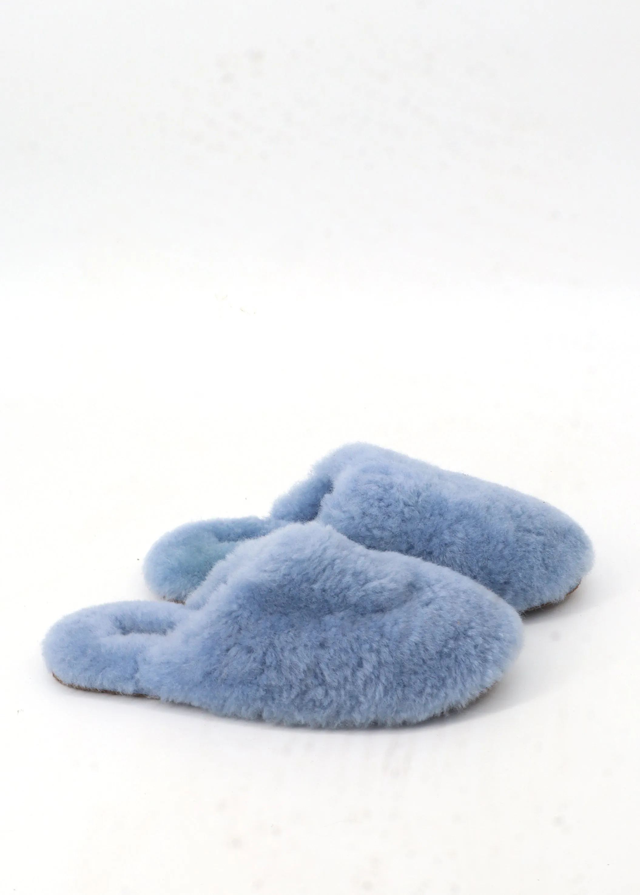 Aussie Slippers Women's Fur Slippers,Blue
