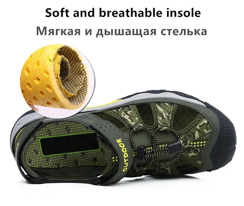 Chaco Sandals Sale Clearance Classic Summer Men Sandals Fashion Large Size Beach Sandals New Breathable Casual Flat Sandals Men Outdoor Non-slip Wading Shoes