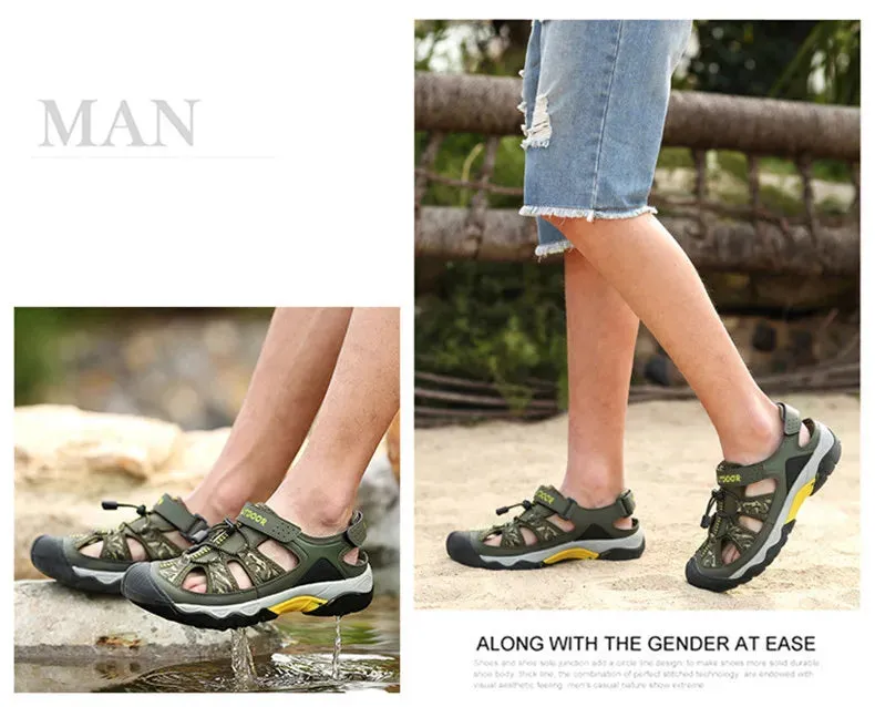 Sandals Negril Negril Classic Summer Men Sandals Fashion Large Size Beach Sandals New Breathable Casual Flat Sandals Men Outdoor Non-slip Wading Shoes