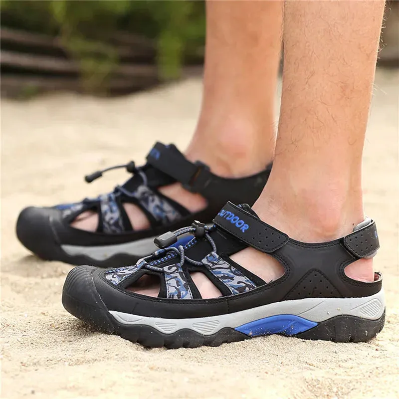 Bass Sandals Classic Summer Men Sandals Fashion Large Size Beach Sandals New Breathable Casual Flat Sandals Men Outdoor Non-slip Wading Shoes