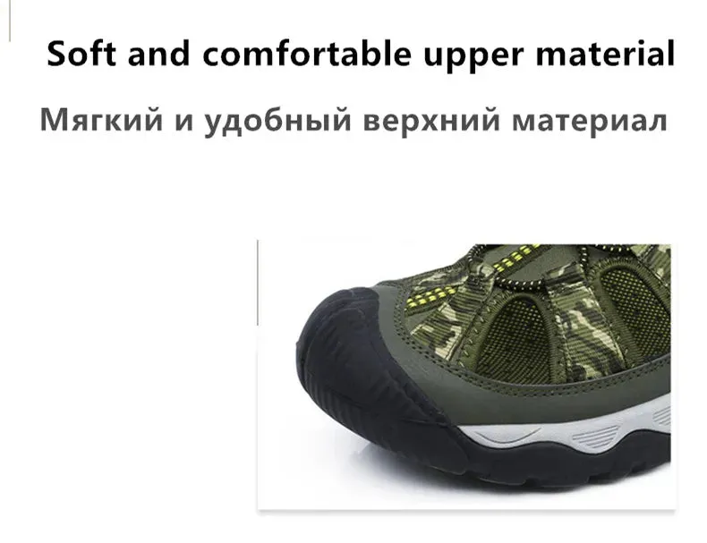 Flat Sandals Classic Summer Men Sandals Fashion Large Size Beach Sandals New Breathable Casual Flat Sandals Men Outdoor Non-slip Wading Shoes
