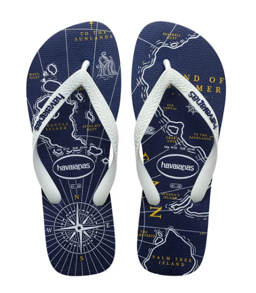 HAVAIANAS TOP NAUTICAL - NAVY BLUE.WHITE.NAVY BLUE Isotoner Slippers