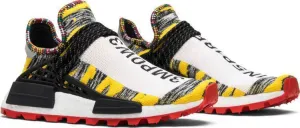 Pharrell x Adidas NMD Human Race Trail 'Solar Pack' Grey Yellow Shoes Men Women Sneaker Sale All Size US 7-11 Adidas Shoe Storage