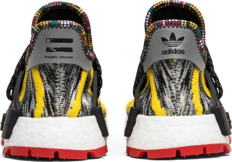 Pharrell x Adidas NMD Human Race Trail 'Solar Pack' Grey Yellow Shoes Men Women Sneaker Sale All Size US 7-11 Adidas Walking