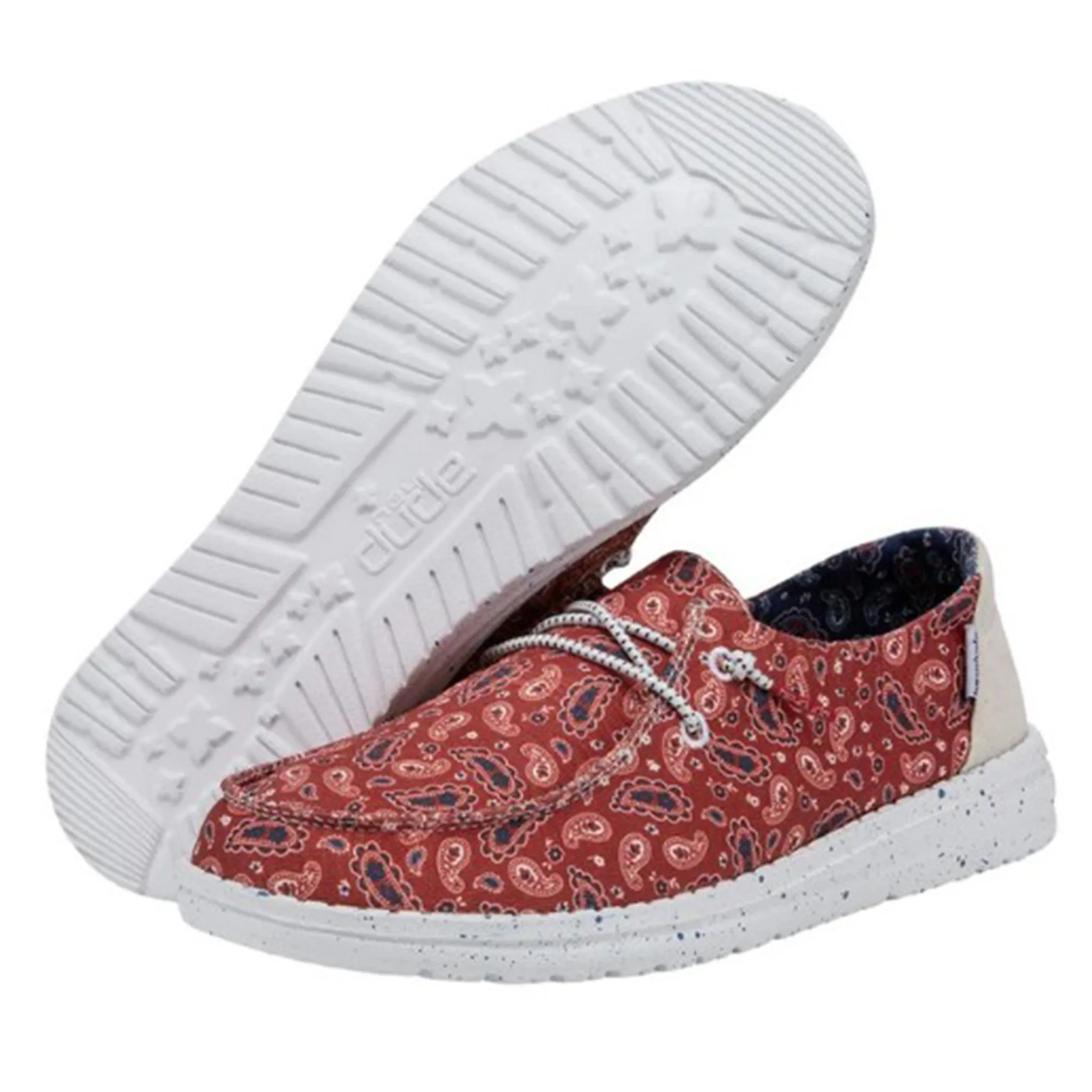 Slip On Open Toe Shoes Hey Dude Women's Wendy Bandana Americana
