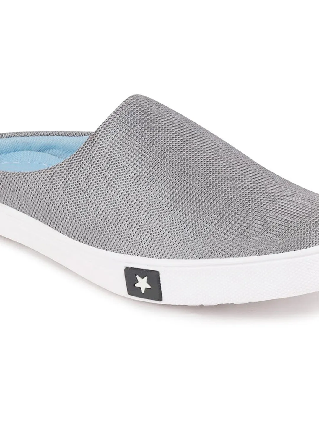 Men Grey Casual Canvas Slip-On Shoes Skechers Slip Ons