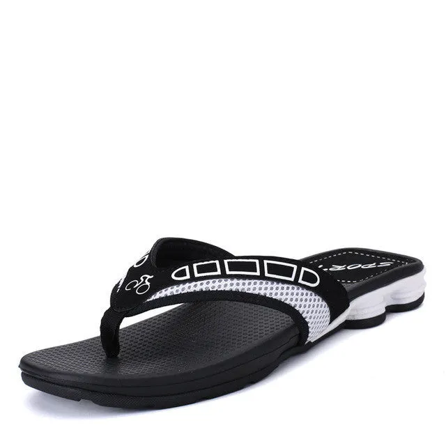 ROEGRE New Arrival Summer Comfortable Mens Flip Flops Outdoor Beach Sandals Black Blue Red White Casual Slippers Socks Slippers With Grips