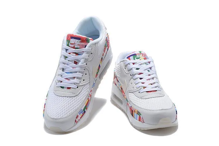 Nike Air Max 90 'One World White' Shoes Sneaker !!! CYBER MONDAY SALE !!! Best Asics Overpronation Shoes