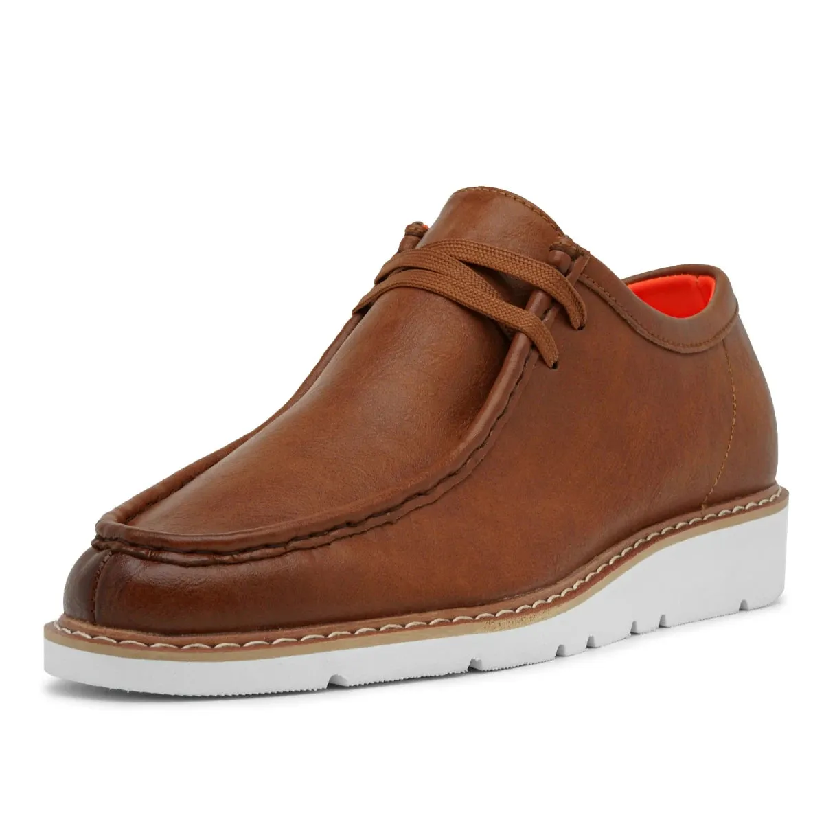 Everlast Boxing Sneakers Cognac Men's Lace-Up Shoes TAYNO Leather Moc Toe Oxford Casual Sneaker the Haulover