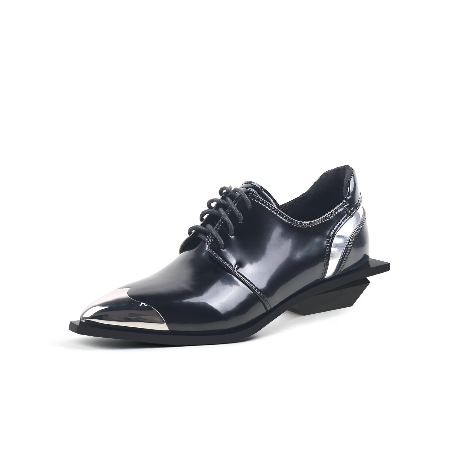 Black And White Saddle Oxfords Color Block Low Heel Oxford Shoes