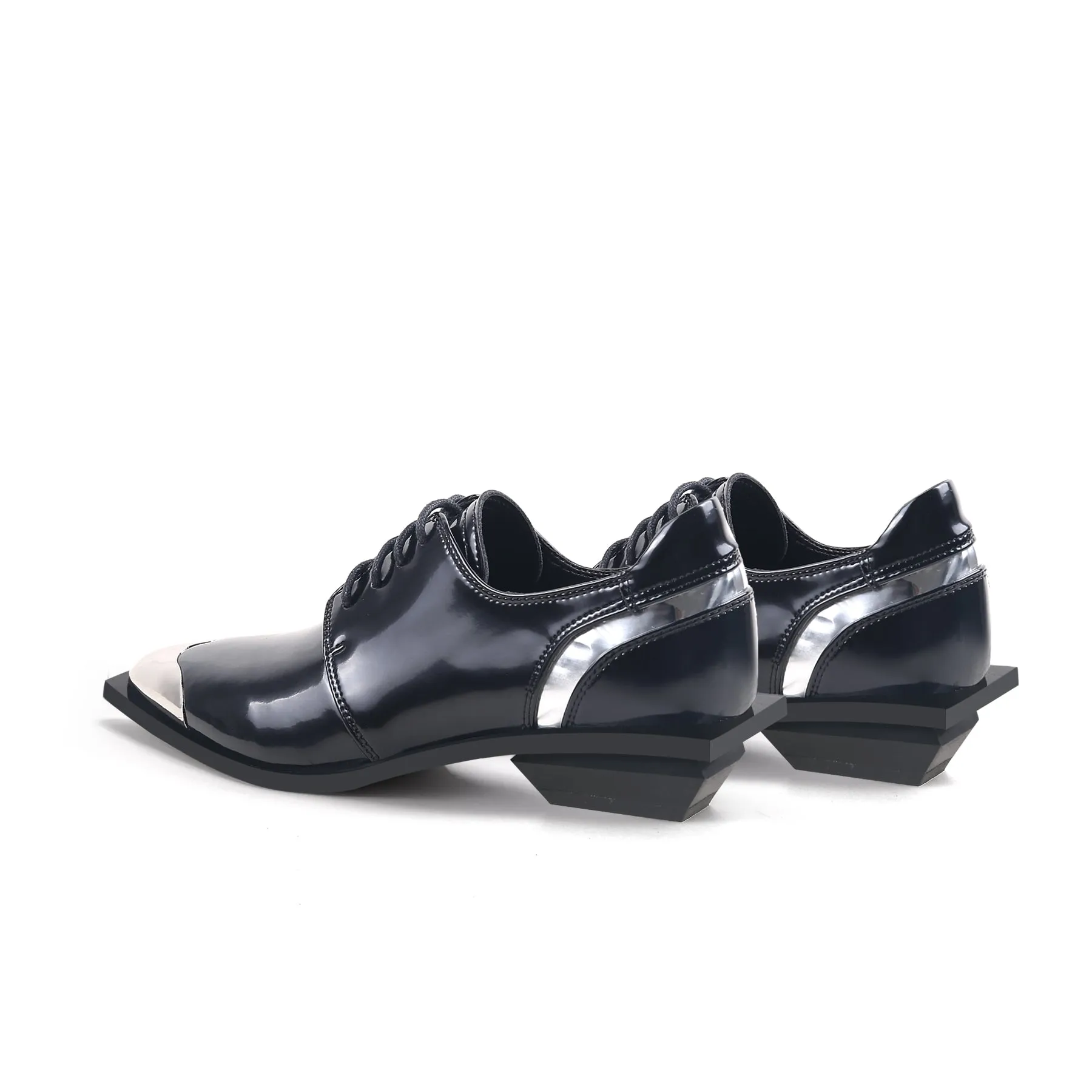 Affordable Oxford Shoes Color Block Low Heel Oxford Shoes