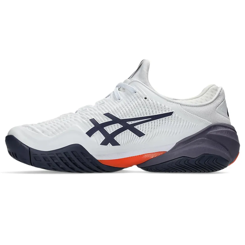 Asics Running Shoes Comparison ASICS Men's Court FF 3 Tennis Shoe (White/Greyish Purple)