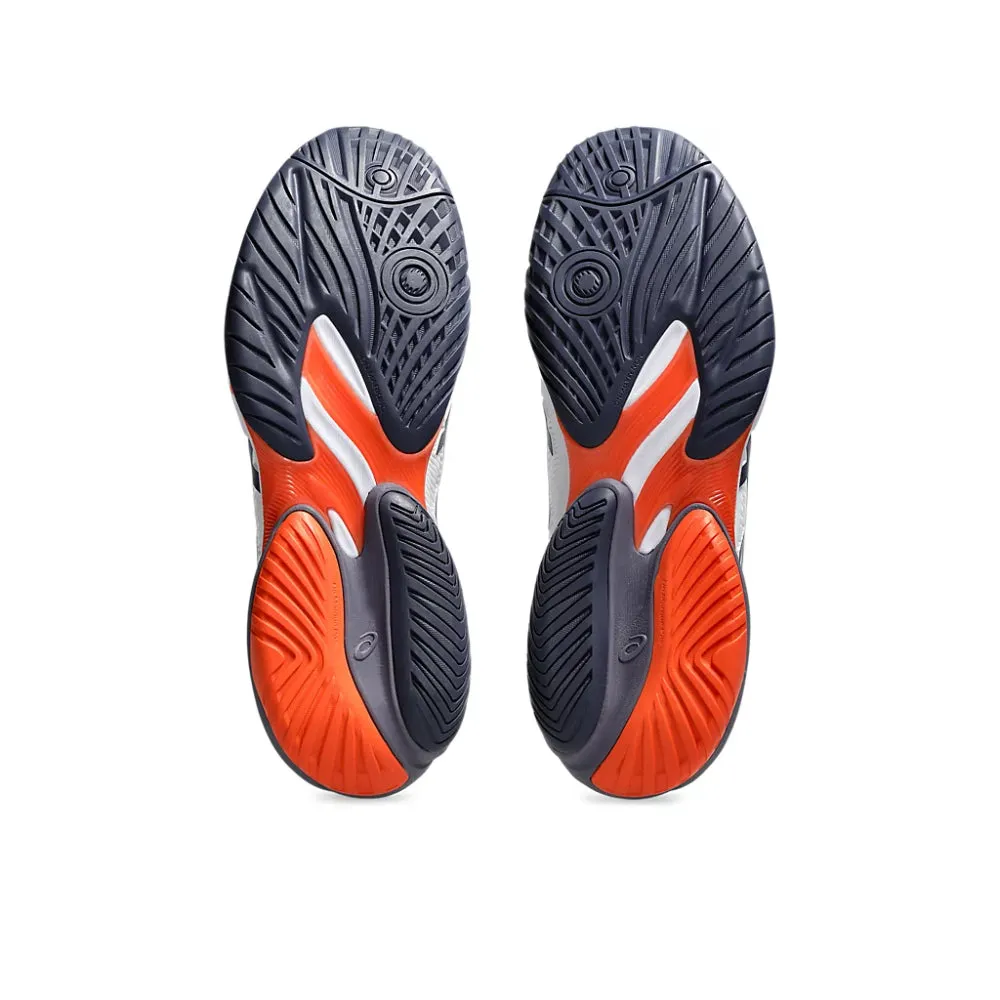 ASICS Men's Court FF 3 Tennis Shoe (White/Greyish Purple) Asics Wide Shoe