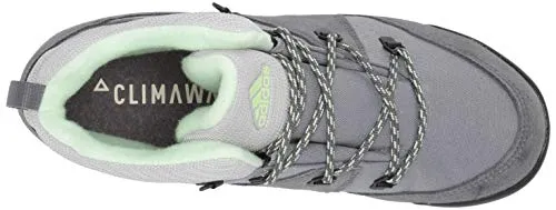 adidas outdoor Unisex-Child CW Snowpitch Snow Boot, Grey Three/Grey Four/Glow Green, 13K Child US Little Kid Adidas Cushioned Running Shoes