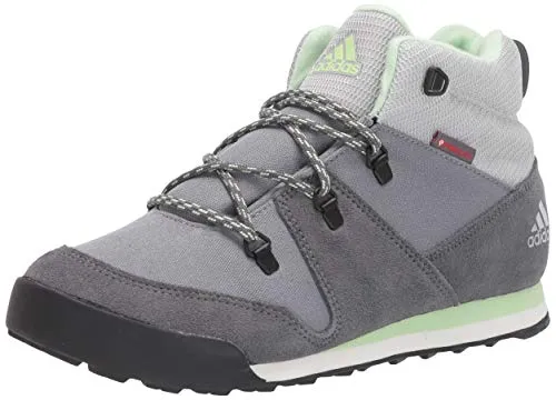 adidas outdoor Unisex-Child CW Snowpitch Snow Boot, Grey Three/Grey Four/Glow Green, 13K Child US Little Kid Adidas Fashion Shoes
