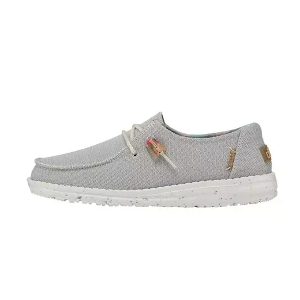 Hey Dude Wendy ECO Sox Cloud Grey And Black Slip Ons
