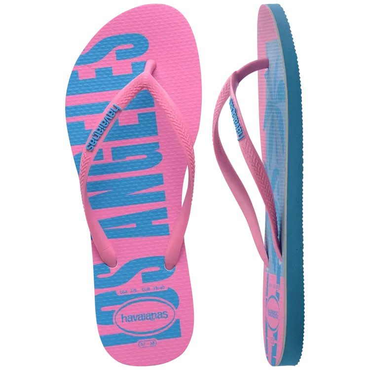 Havaianas Slim Postcard USA Flip Flops - Turquoise Bandana Flip Flops