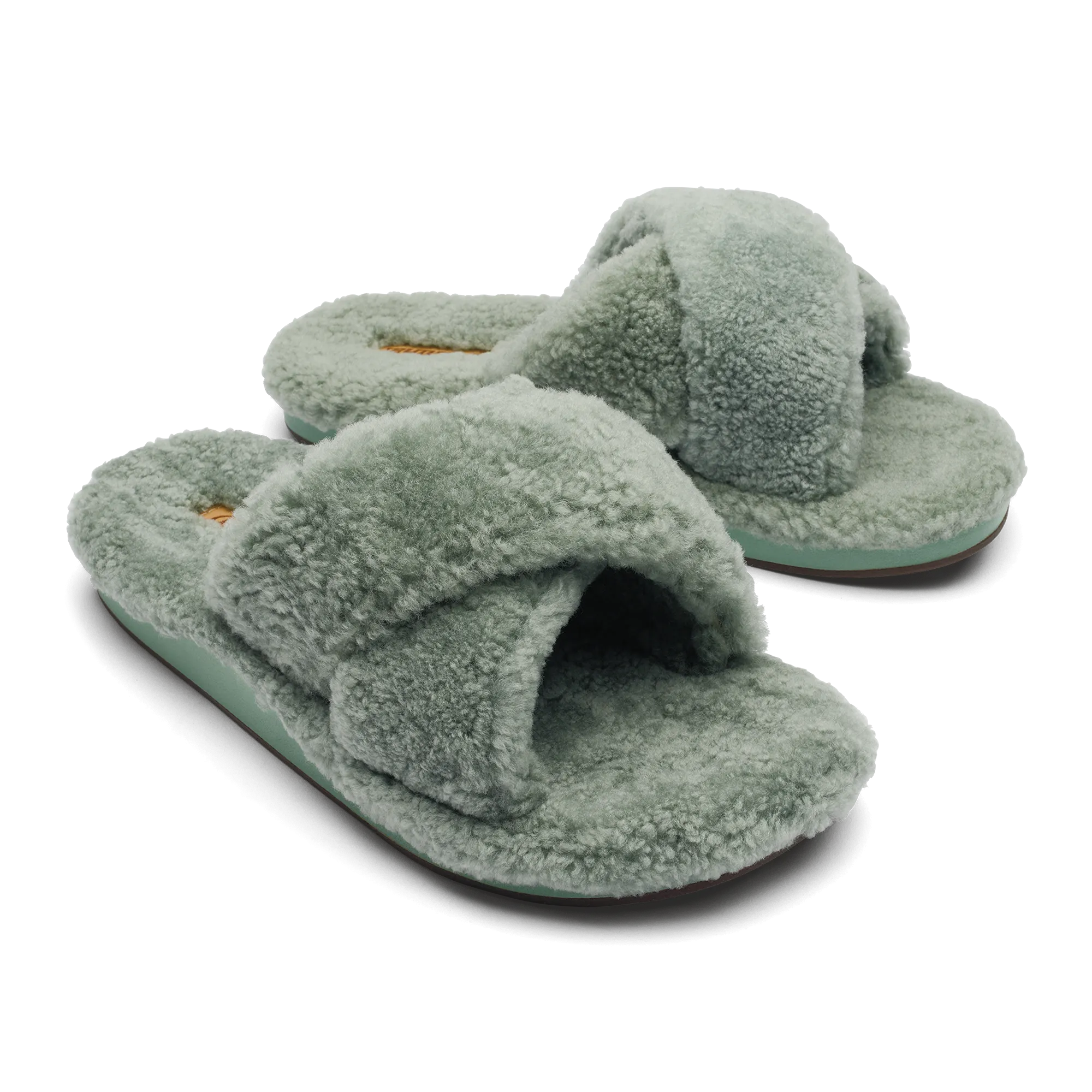 Hila Heu - Muted Green Streetwear Flip Flops