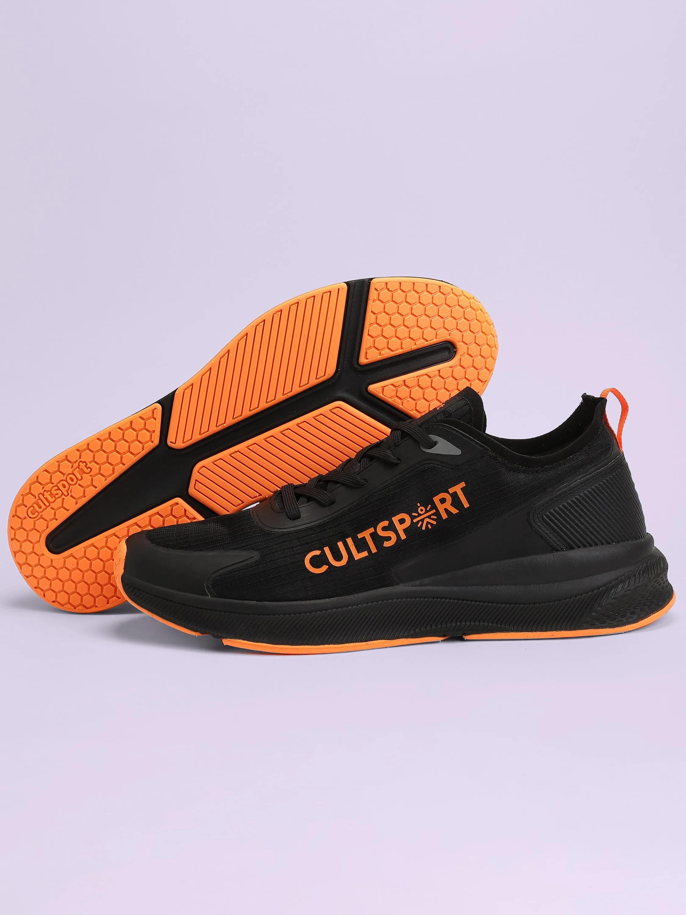 Air Shoes For Running Comfort Men Running Shoes - Black/Orange