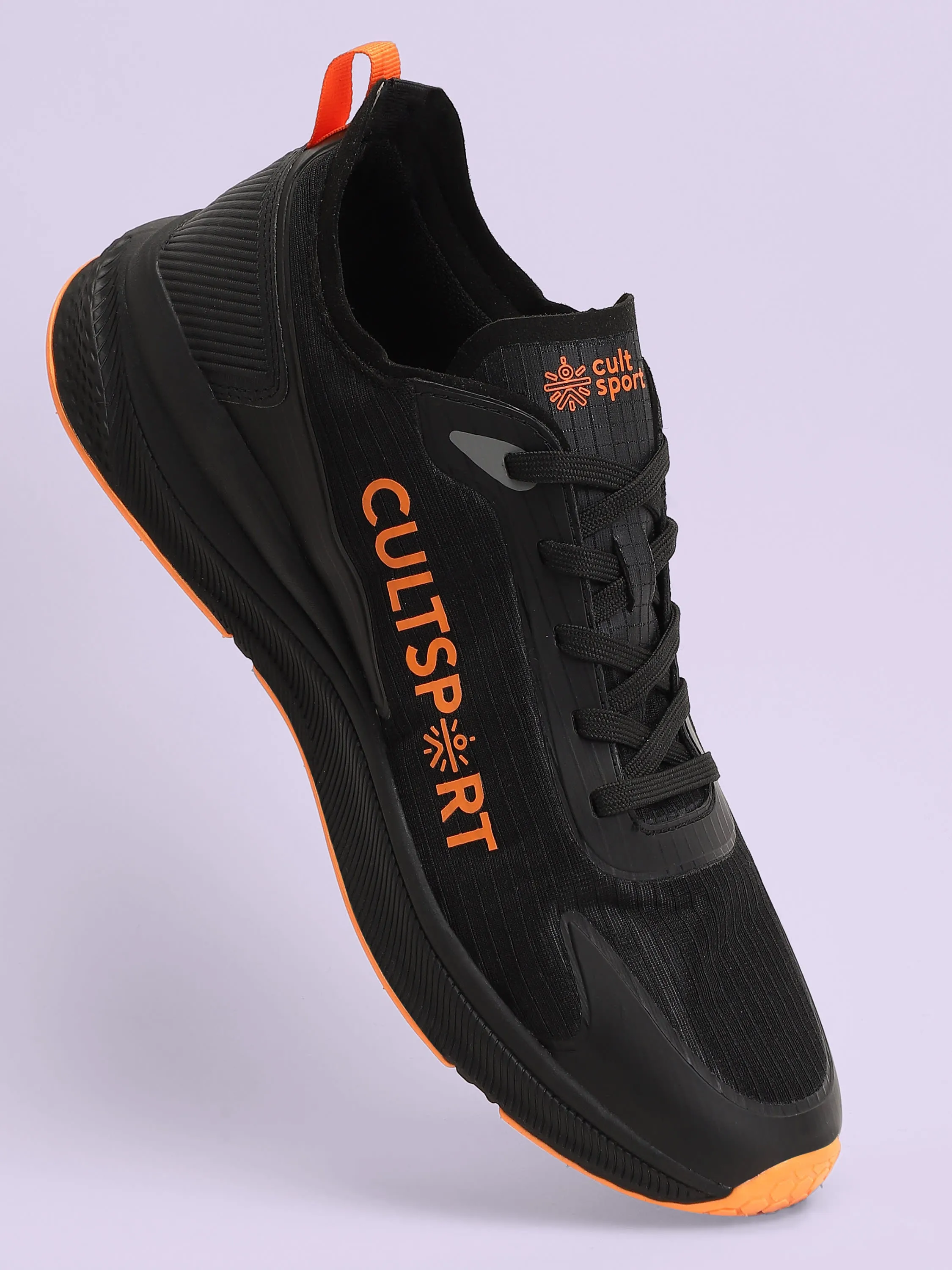 Running Shoe Store San Antonio Comfort Men Running Shoes - Black/Orange