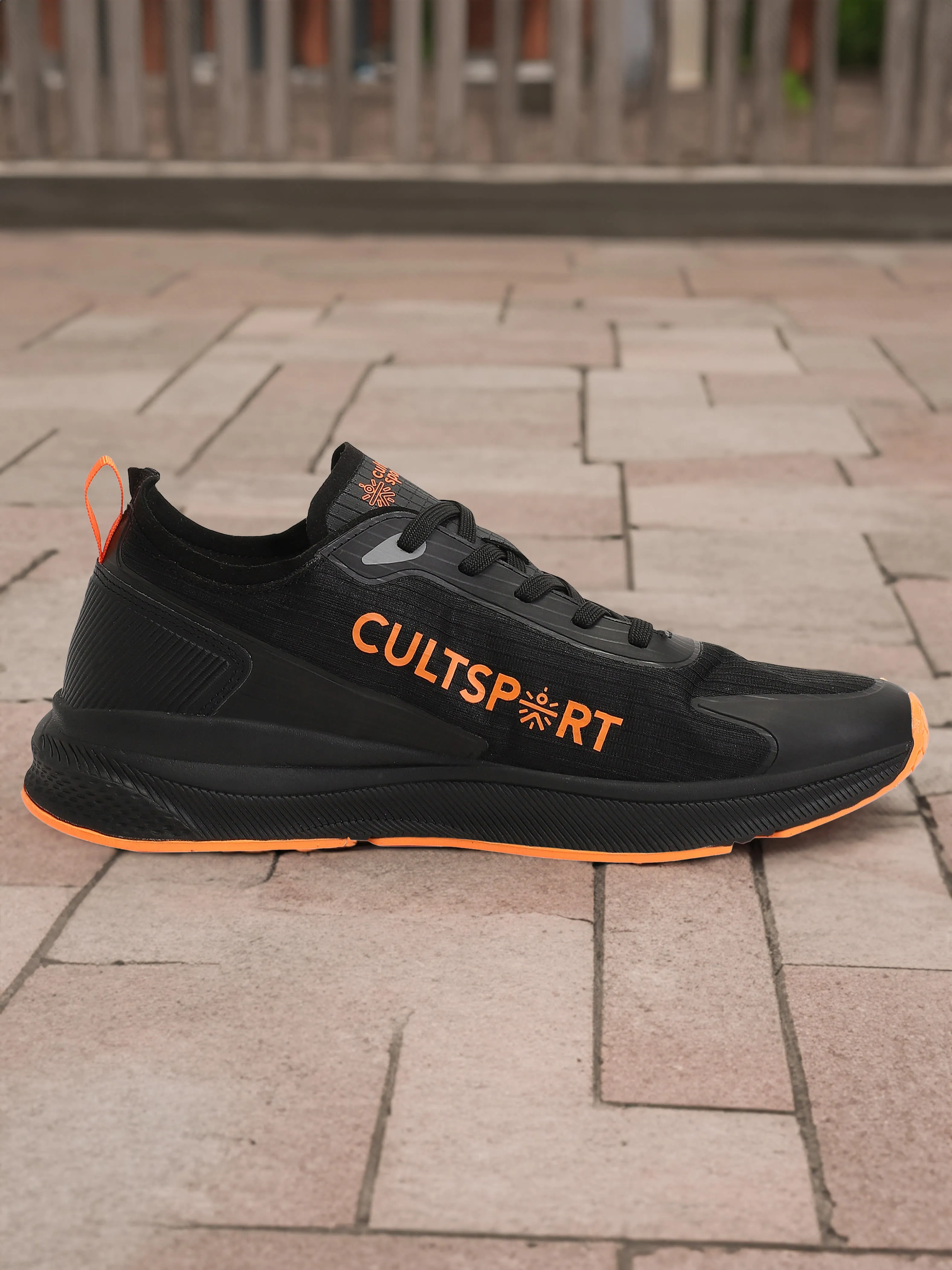 Comfort Men Running Shoes - Black/Orange Good Trail Running Shoes