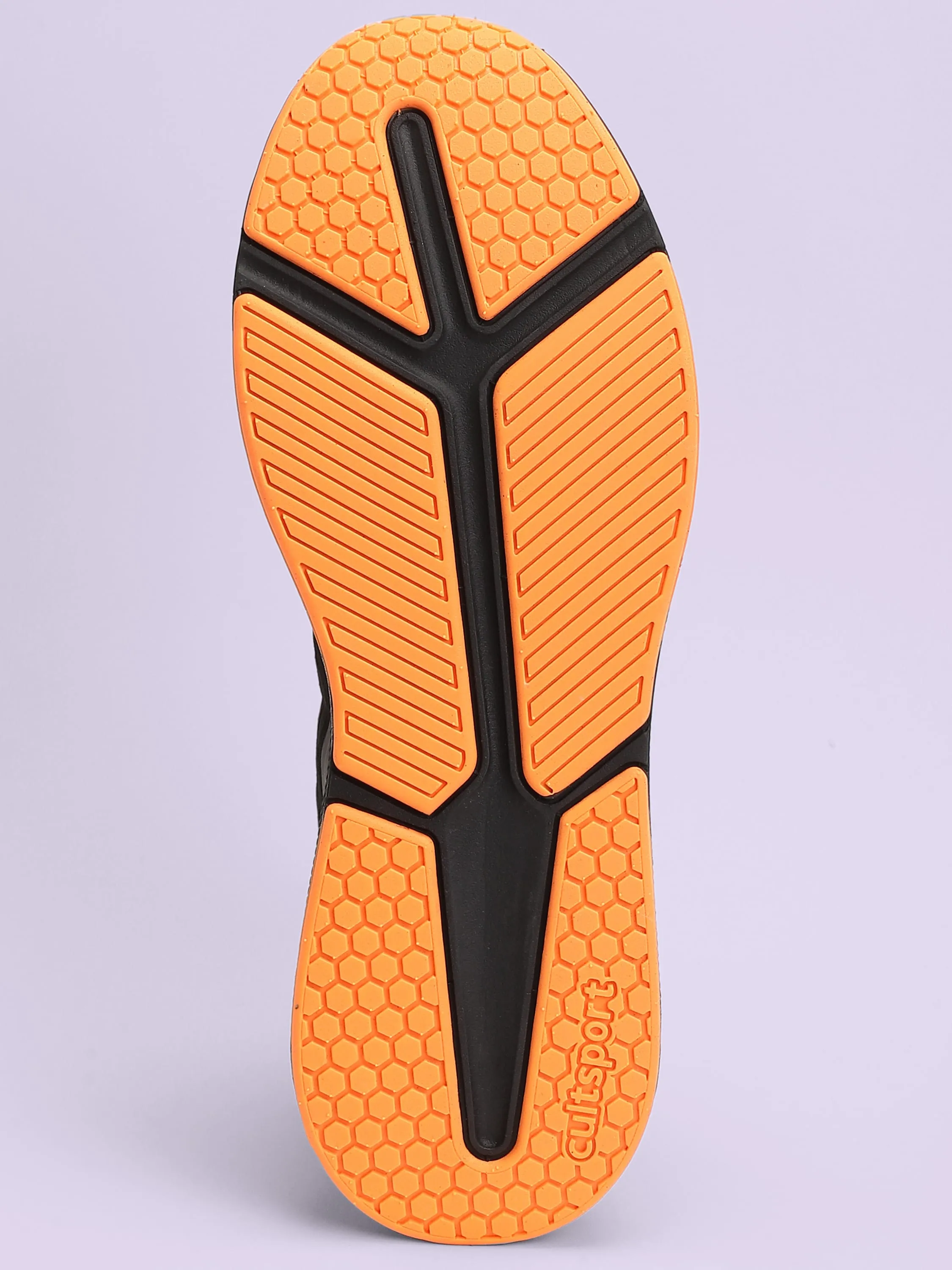 Best Overpronation Running Shoes Comfort Men Running Shoes - Black/Orange