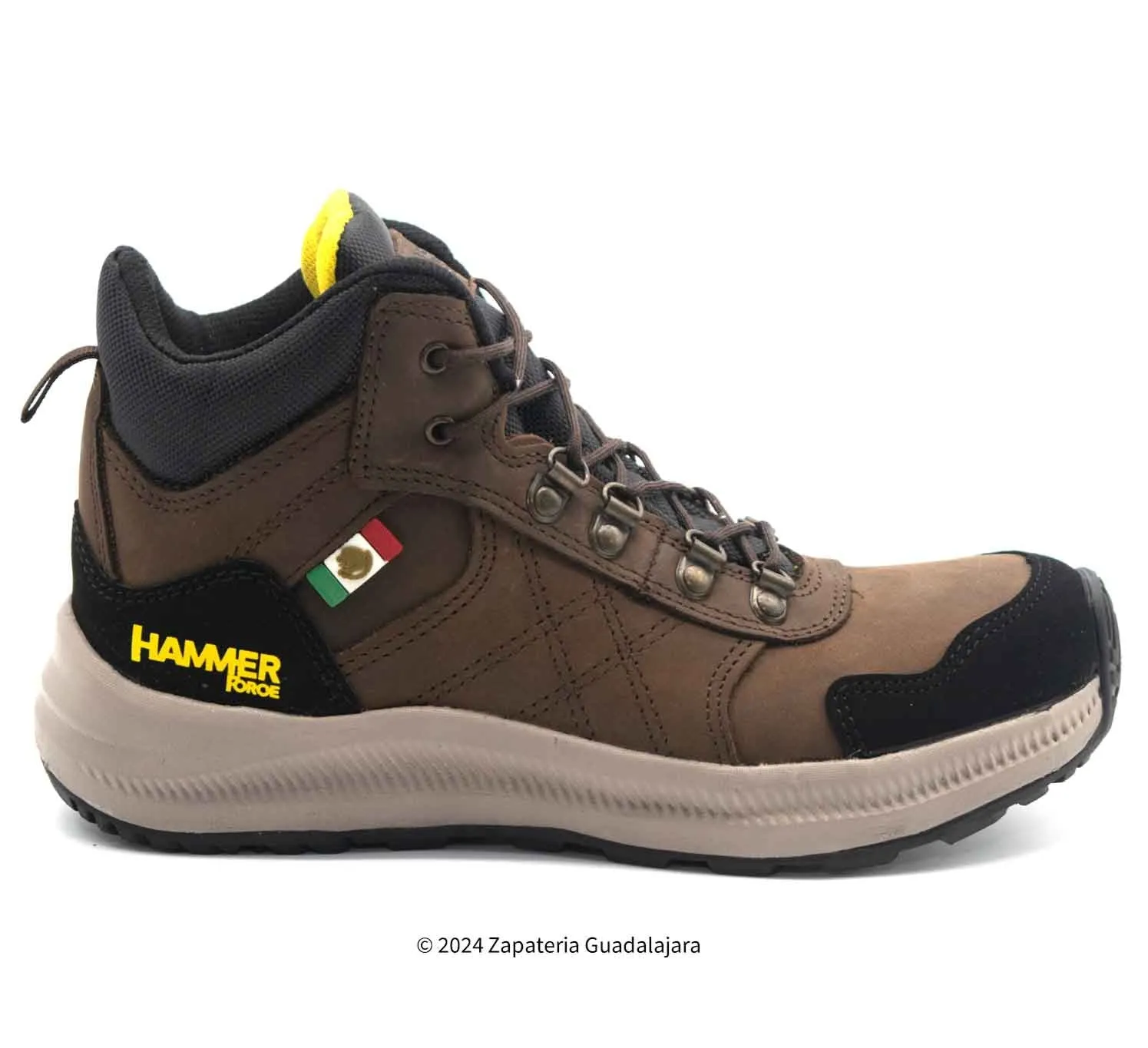 HM-502 WOMEN CHOCOLATE LEATHER WORK SHOES Arctic Steel Toe Work Boots