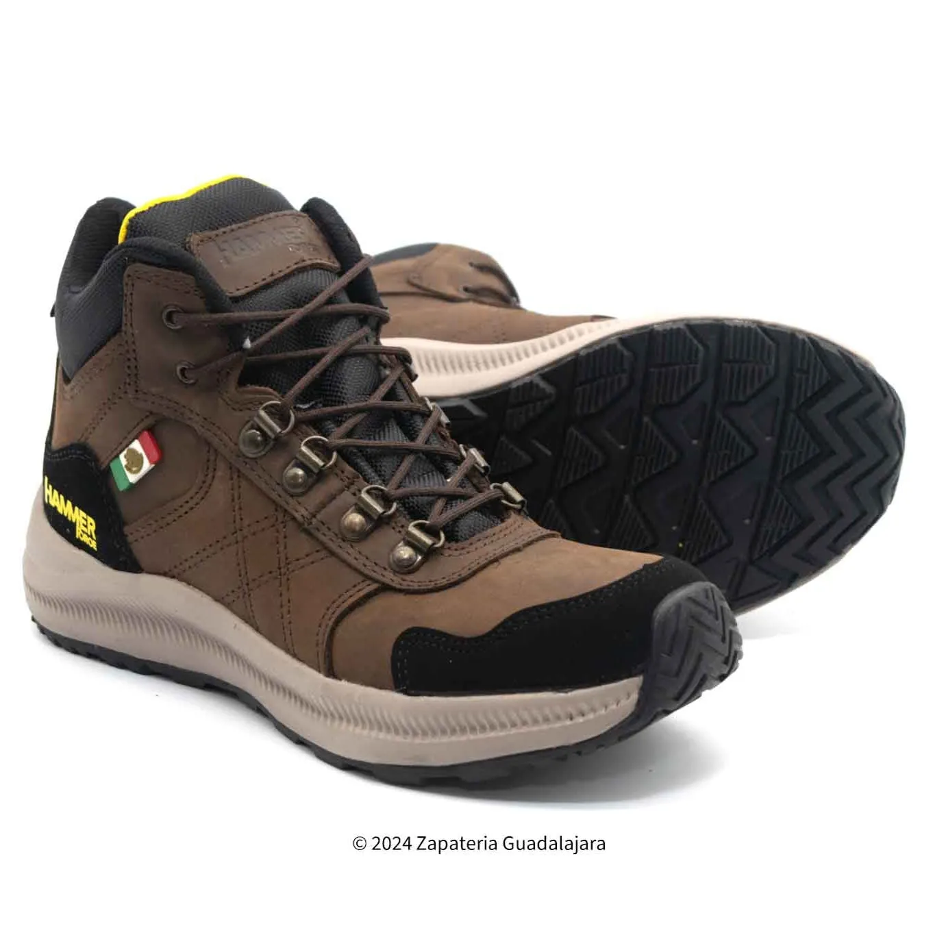 HM-502 WOMEN CHOCOLATE LEATHER WORK SHOES Work Boots For Hiking
