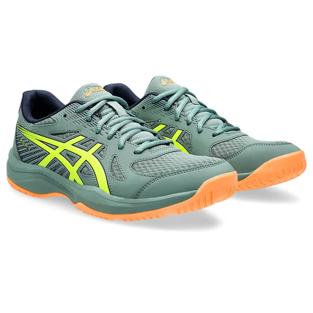 ASICS Men's Upcourt 6 Badminton Shoe (Celadon/Safety Yellow) Asics Jogger Shoes