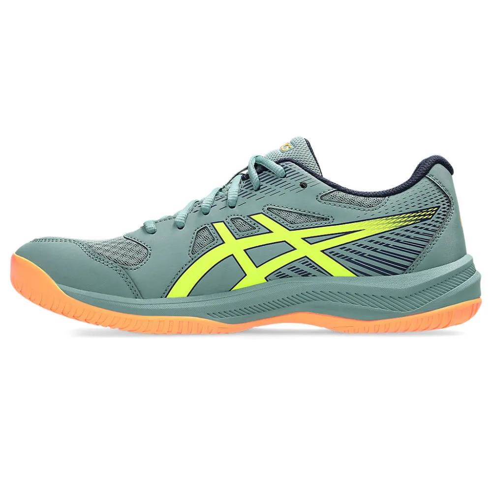ASICS Men's Upcourt 6 Badminton Shoe (Celadon/Safety Yellow) Asics Venture Trail Running Shoe