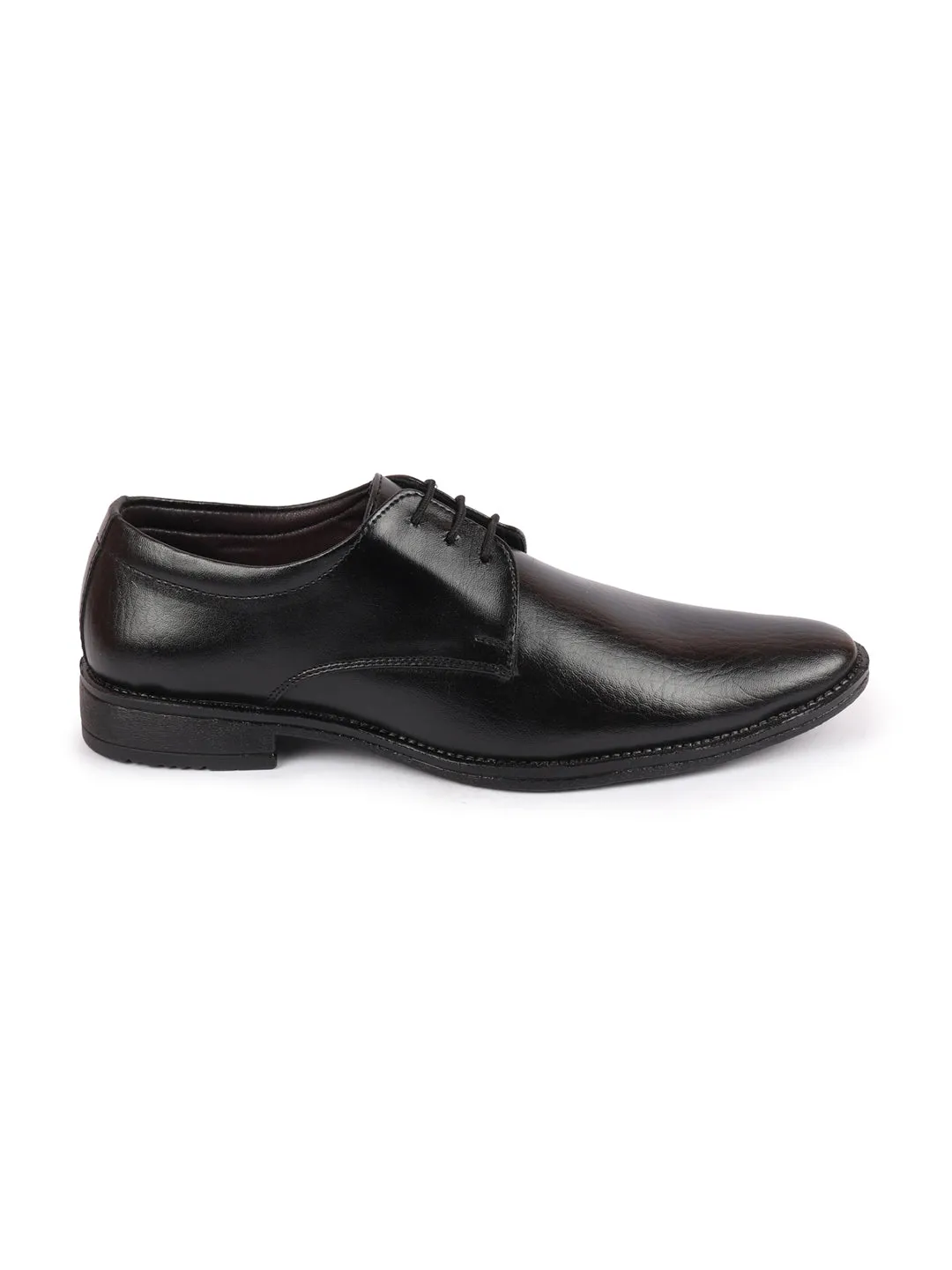 Men Black Formal Office Work Lace Up Derby Shoes Best Everyday Work Boots