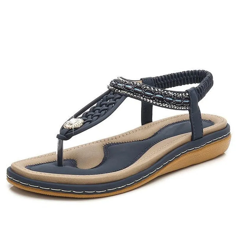 Purpdrank - Women Shoes Comfort Sandals Summer Flip Flops High Quality Flat Sandals Gladiator Sandalias Mujer Black Size 36-42 70's Rainbow Flip Flops