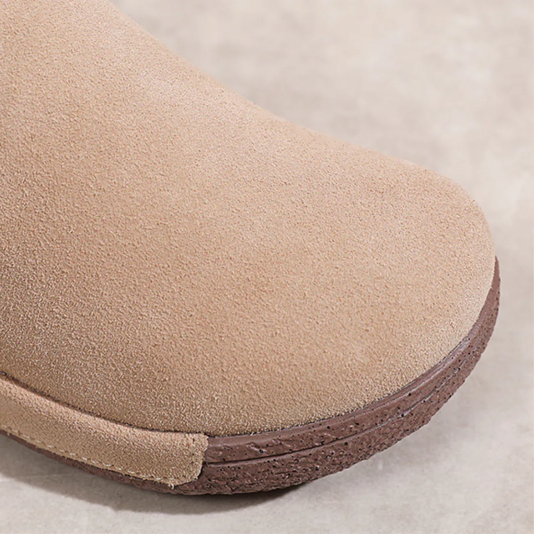 Lug Bit Loafers OCW Orthopedic Women Shoes Suede Leather Comfortable Wedge Loafers