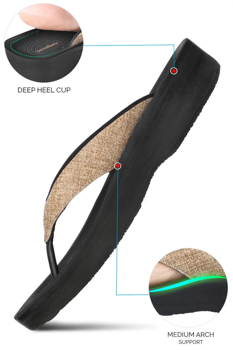 Aerothotic - Mellow Vibe Women's Comfortable Flip-Flops Sandal Navy Flip Flops