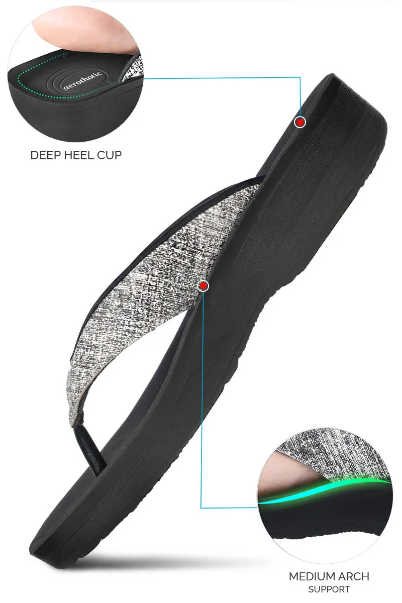 Plantar Fasciitis Flip Flops Aerothotic - Mellow Vibe Women's Comfortable Flip-Flops Sandal