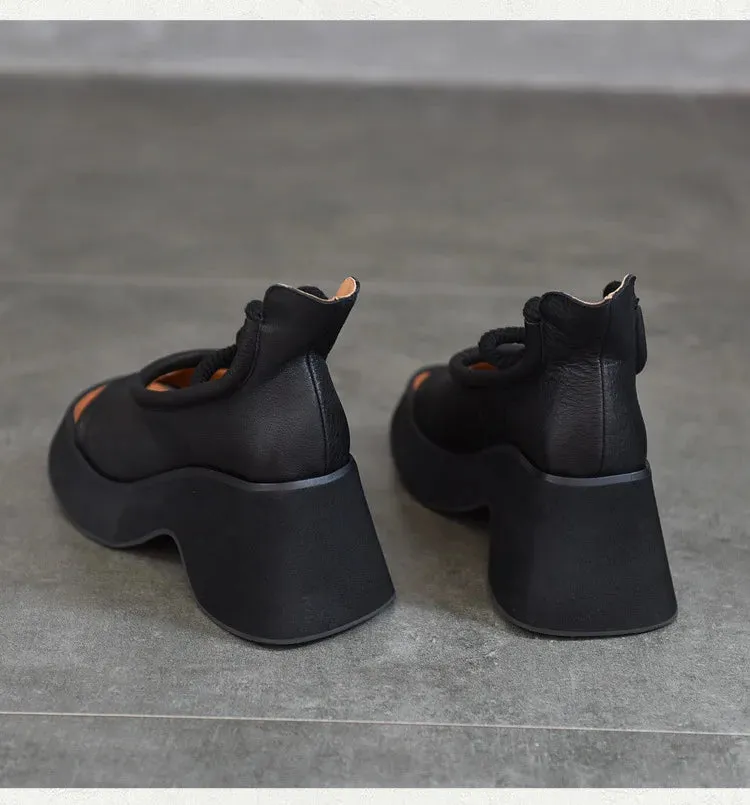 Hollow Design Wedge Booties Football Slippers