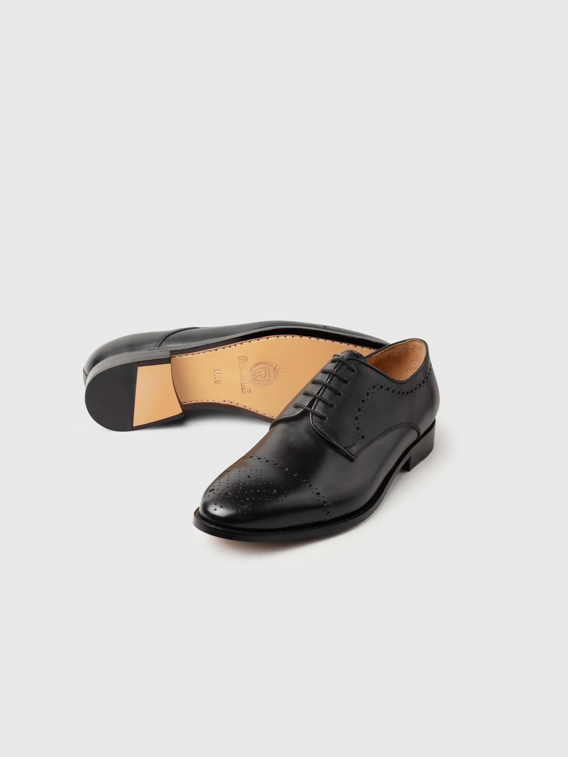 Union Loafers Stl marshall derby semi brogue -black