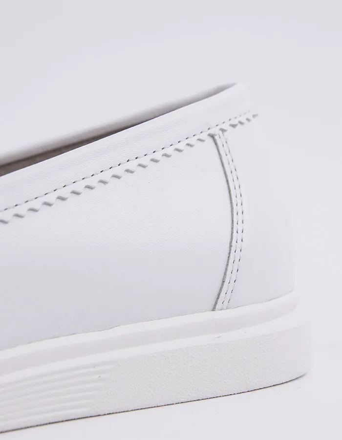 Jirai Kei Loafers Sperry White Leather