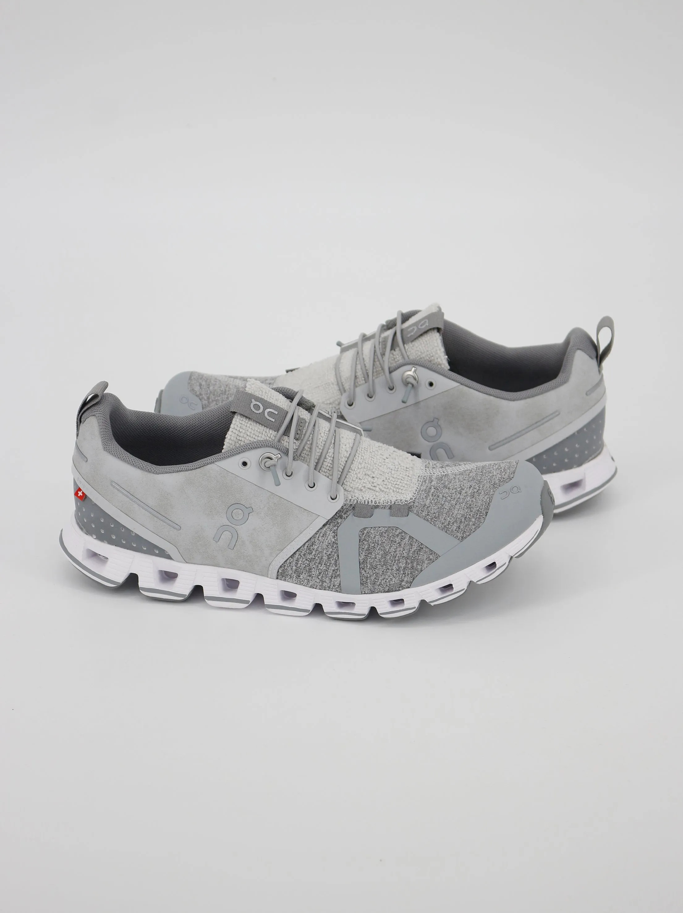 Women's Terry Textile Running Shoes,Grey Milestone Running Shoe Store