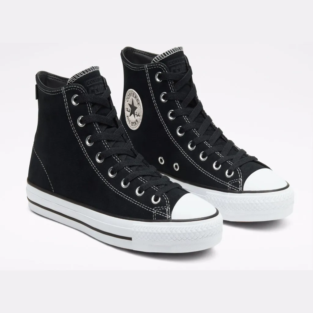 Converse CTAS Pro Hi Suede: Black/Black/White Cross Training Shoes Asics