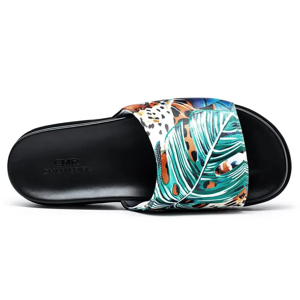 Salt Sea Sandals 6 CM / 2.36 Inches CMR CHAMARIPA Elevator Shoes - Elevate Your Look with Height-Enhancing Slides for Men - 2.36 Inch Heel