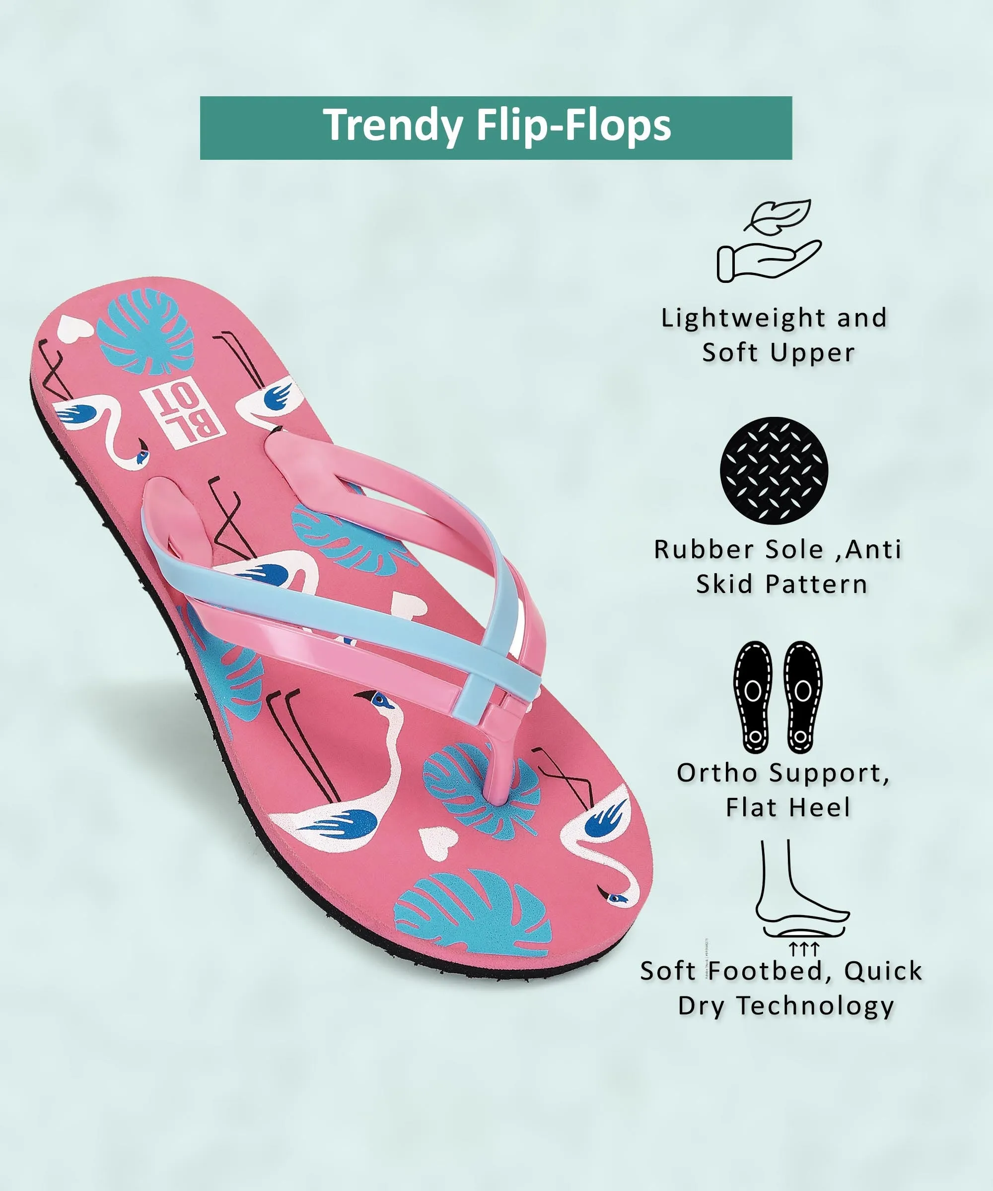 Paragon K3310L Women Stylish Flip Flops | Comfortable Flip Flops for Daily Use | Lightweight and Easy to Wash Flip Flops With Gemstones