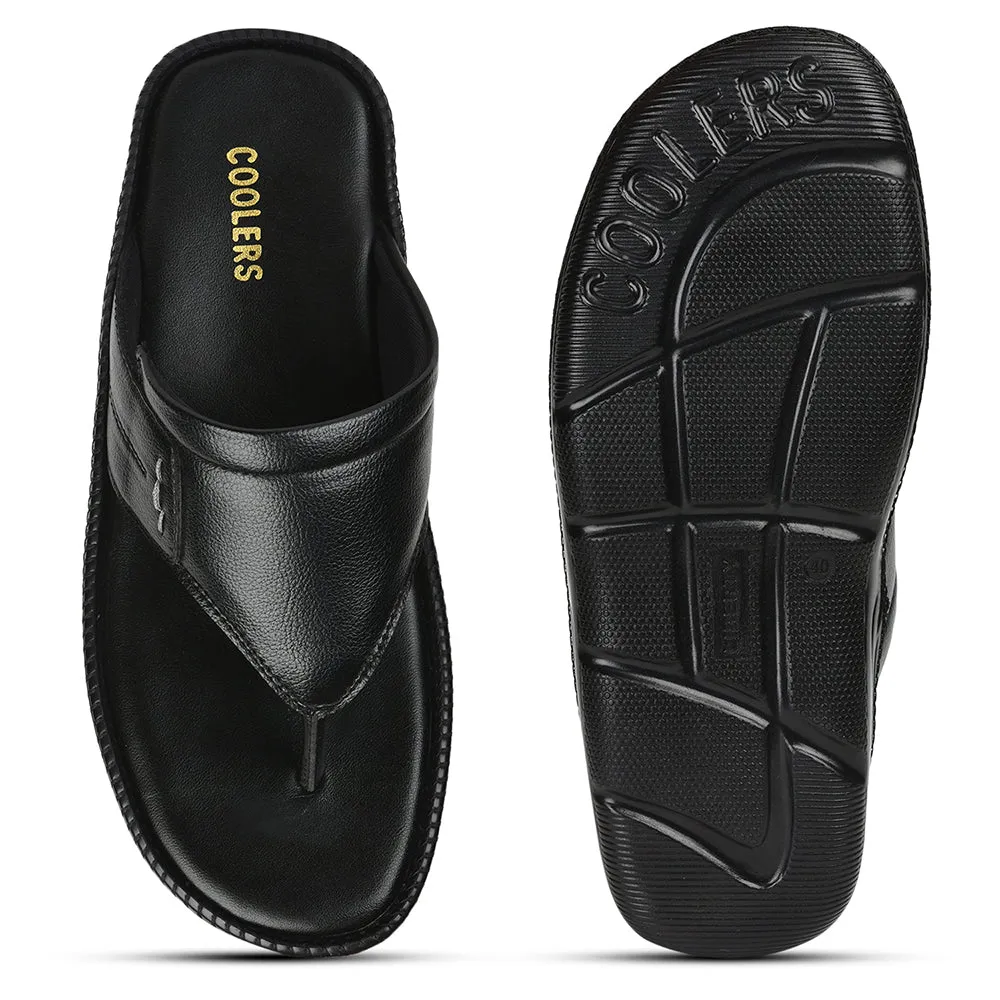 Japanese Zori Slippers Coolers By Liberty Men VCL-26 Black Casual Slipper