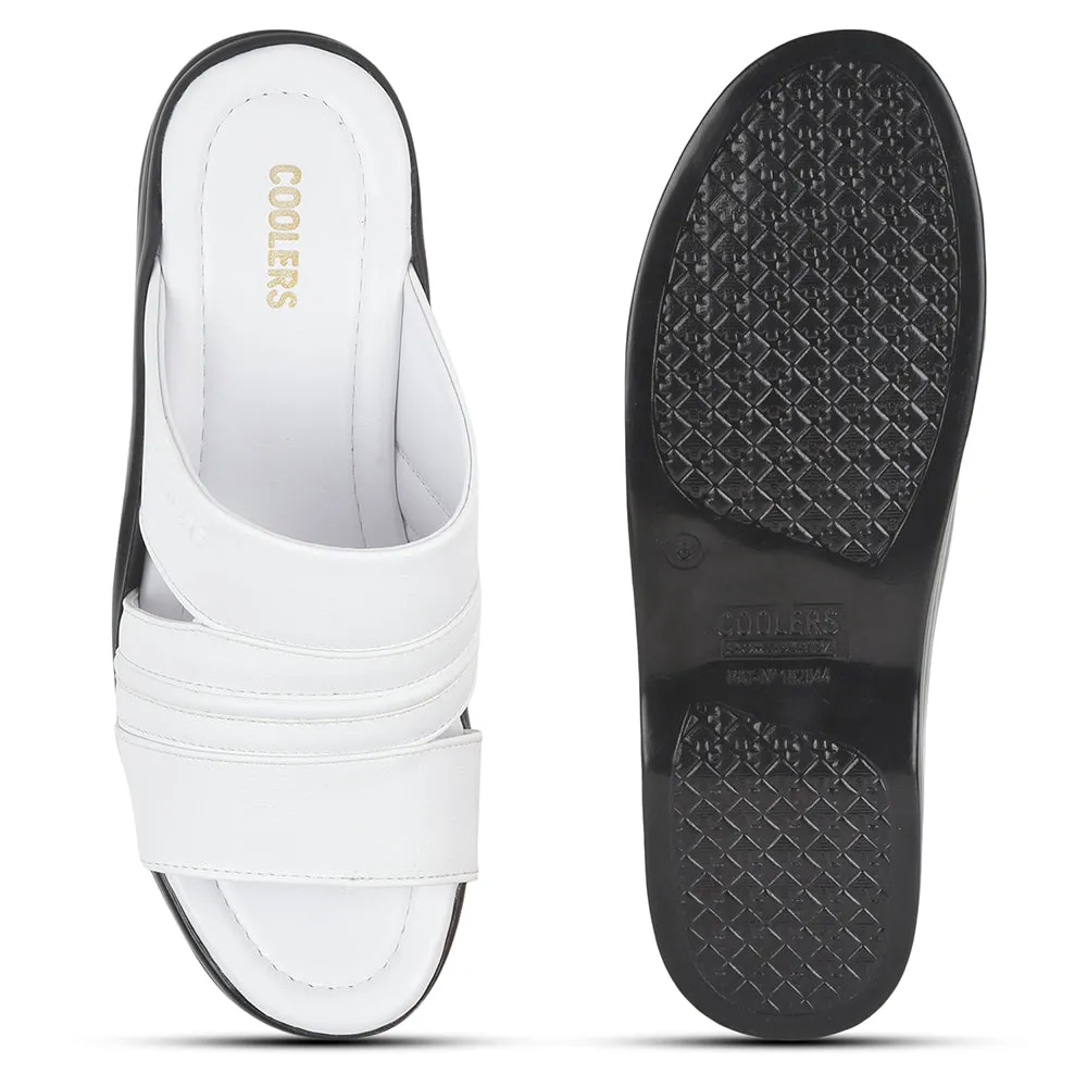 Non Slip Slippers For Elderly Woman Coolers By Liberty Men 7123-805D White Casual Slippers